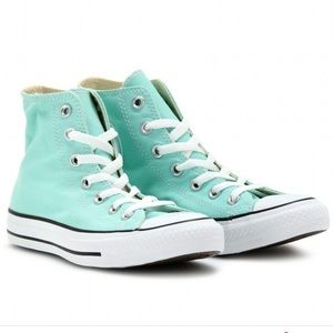 Tiffany blue high top converse